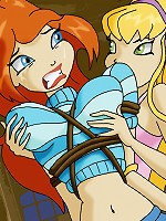 The Winx girls Bloom and Stella get into heavy lesbian bondage!